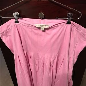 Tommy Hilfiger pink pleated side zip skirt 3X